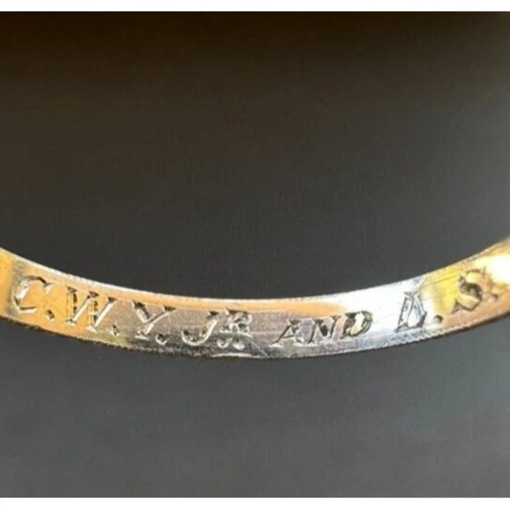 Circa 1930s CARTIER Platinum Wedding Ring Band Etched Engraved Art Deco Sz 5.25 - Picture 8 of 14